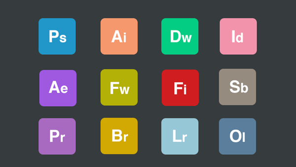 600x338 Adobe Product App Icon Sets