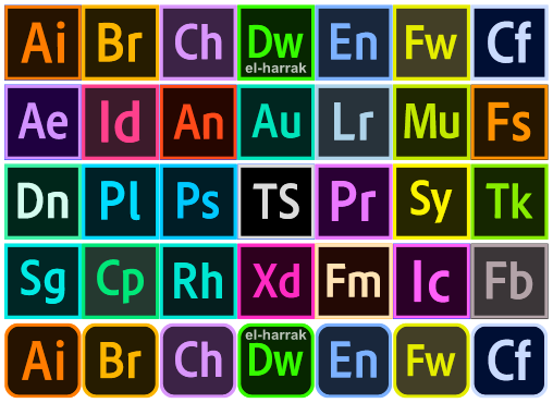 508x370 Download Font Adobe Color Logos Programs Adobe Vecteurs Fonts