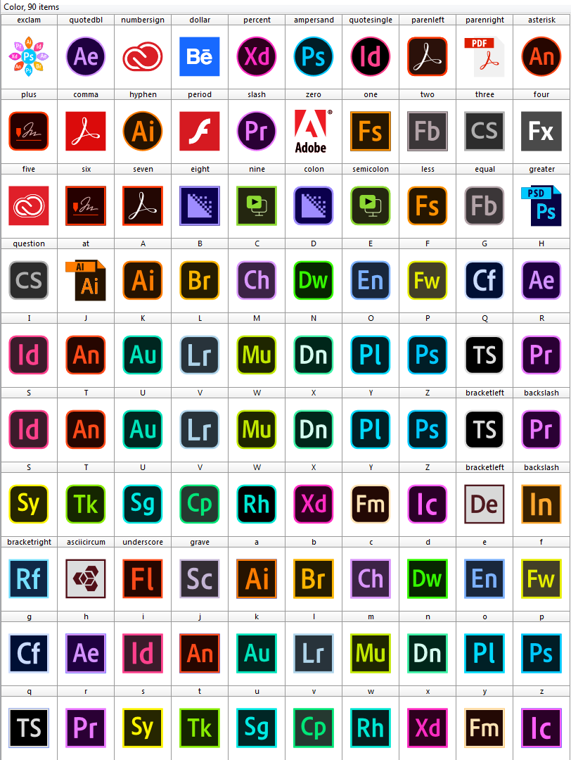 812x1080 Download Font Adobe Color Logos Programs Adobe Icons Fonts