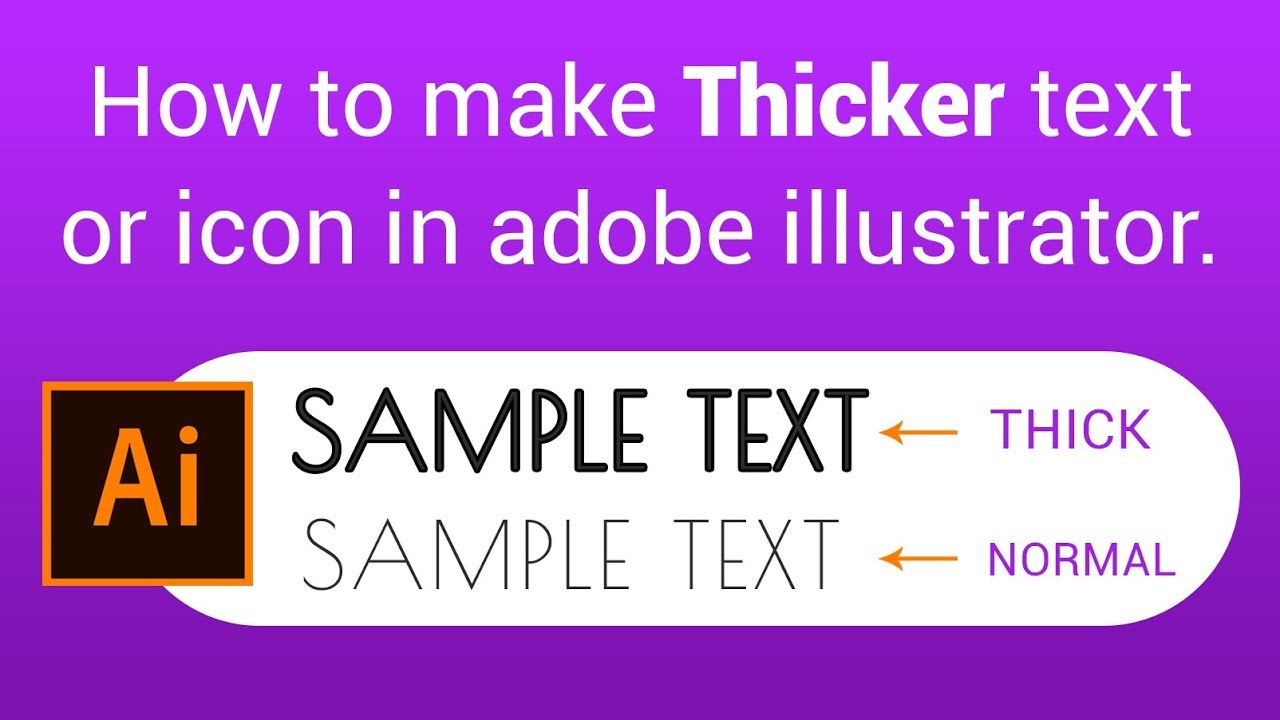 1280x720 How To Make Text, Icon Or Shape Thickerold In Adobe Illustrator