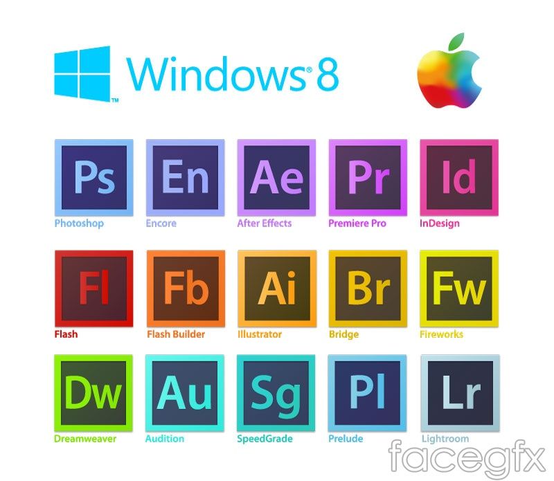 800x695 Adobe Software Icon Vector Free Vectors Adobe Software