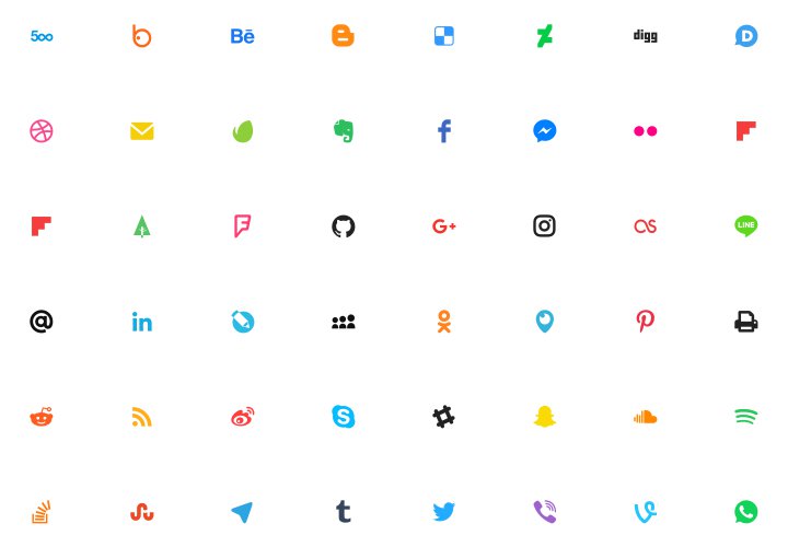 720x500 Social Media Icons
