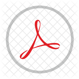 256x256 Adobe, Acrobat, Pdf, Round, Label Icon Of Flat Style