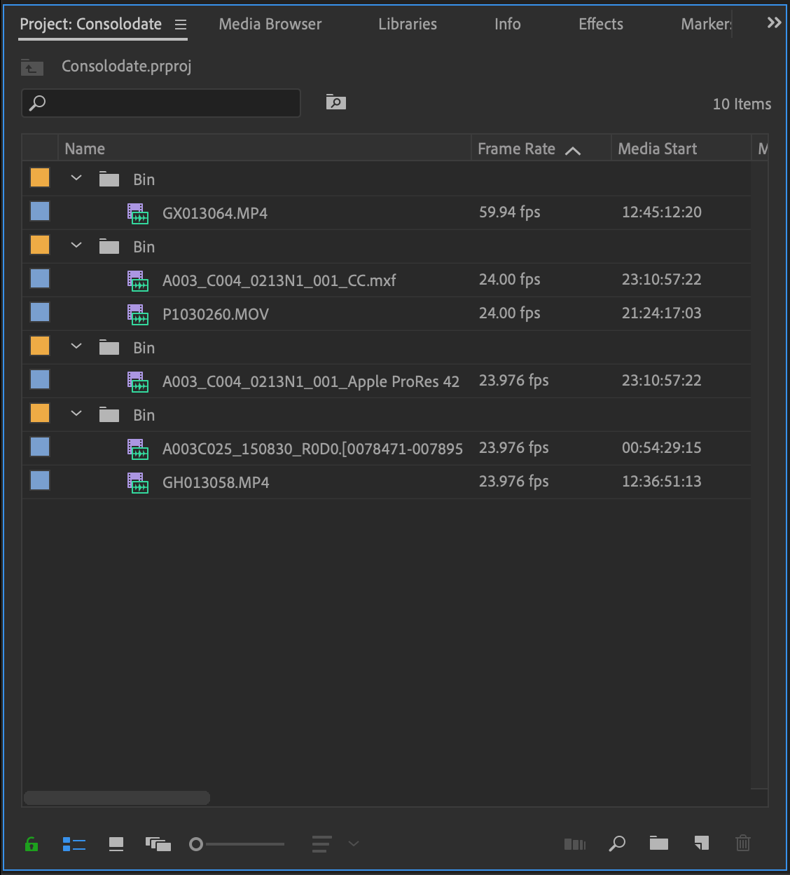 1128x1248 Organizing Assets In The Premiere Pro Project Panel