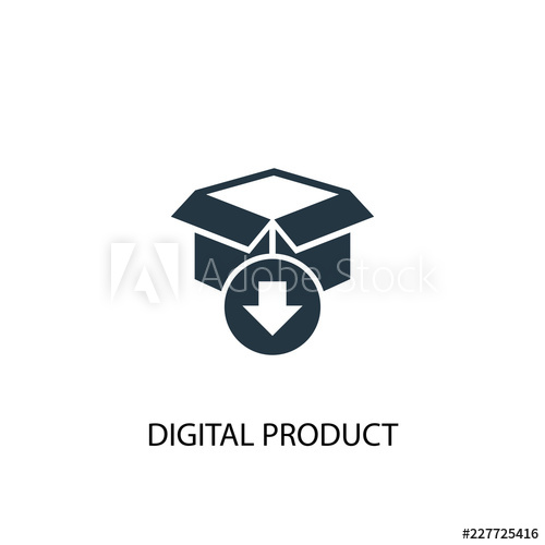 500x500 Digital Product Icon Simple Element Illustration Digital Product