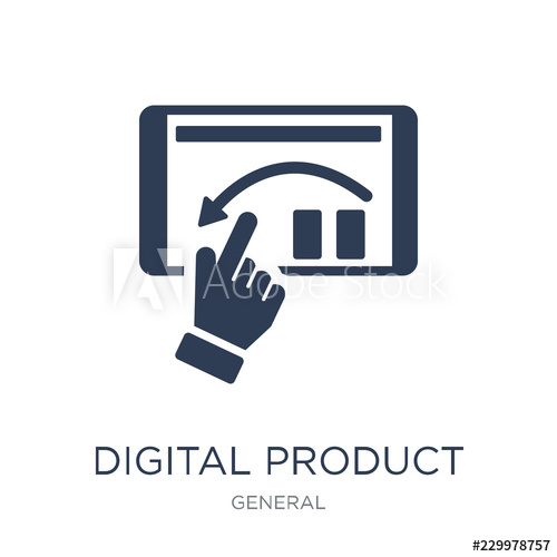 500x500 Digital Product Icon Trendy Flat Vector Digital Product Icon