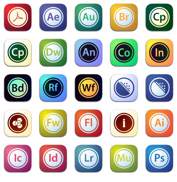 600x619 Adobe Creative Suite Icons Free Icon Packs Ui Download