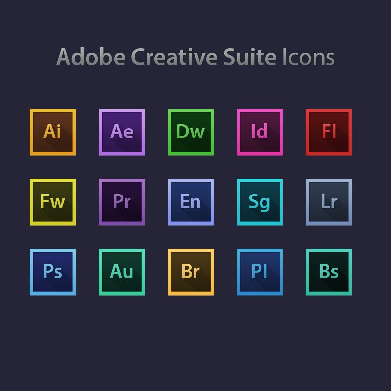 800x800 Adobe Creative Suite Icons Design Free Download