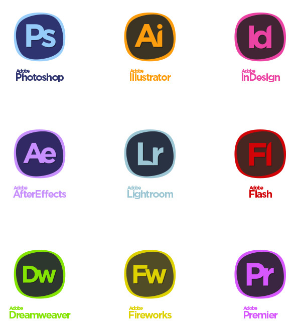 588x660 Adobe Creative Suite Icons Re Imagined On Behance