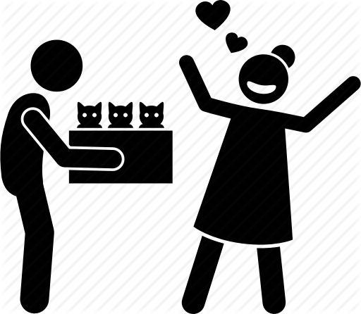 512x446 Adopt, Adoption, Cat, Gift, Happy, Kitten, Woman Icon