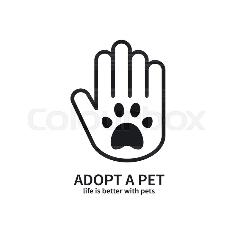Adopt A Pet Hand With Paw Line Icon Stock Vector Colourbox 800x800 Adopt A Pet Hand With Paw Line Icon Stock Vector Colourbox