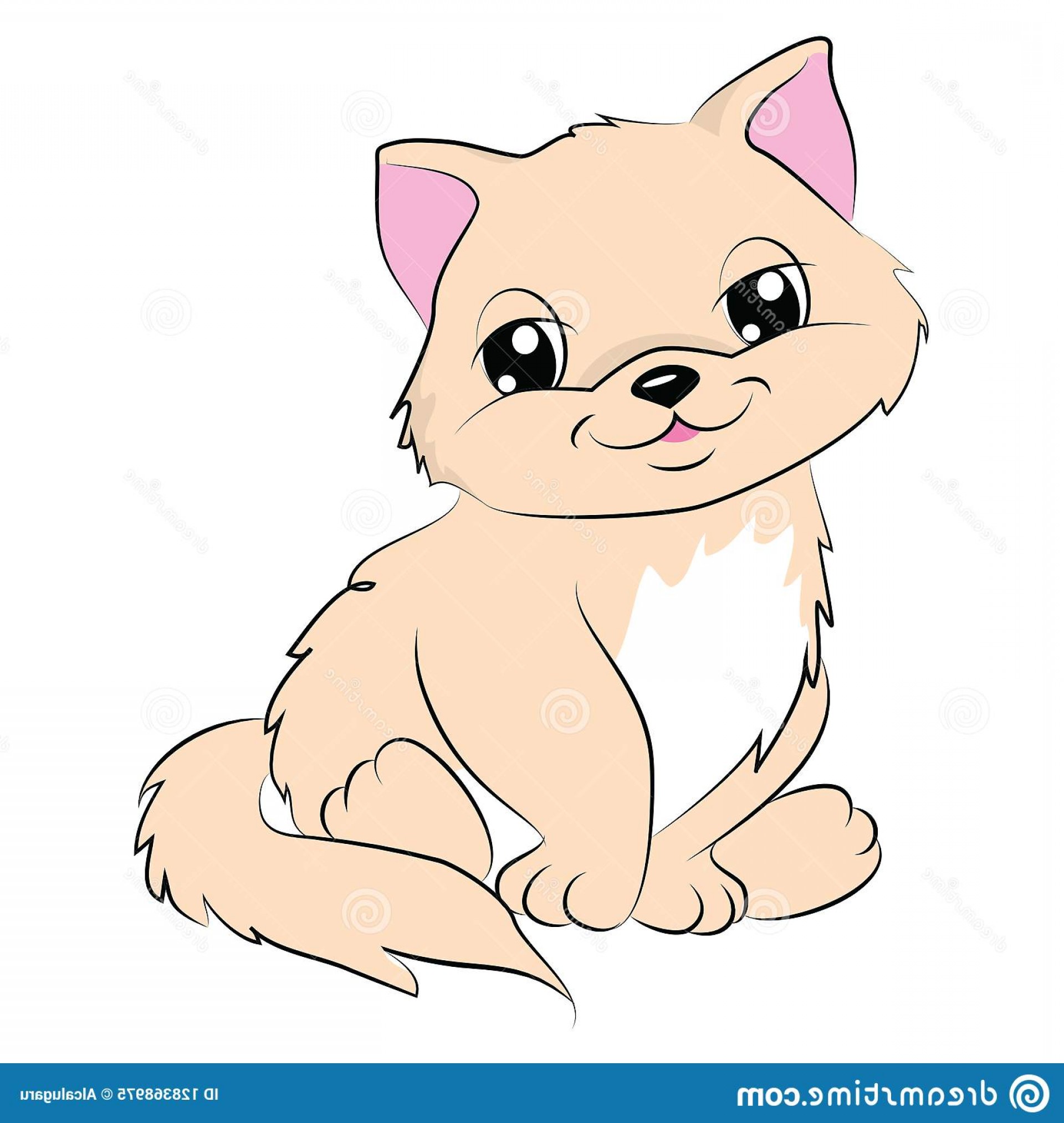 1920x2028 Pink Cartoon Cute Cat Vector Illustration Design Adorable