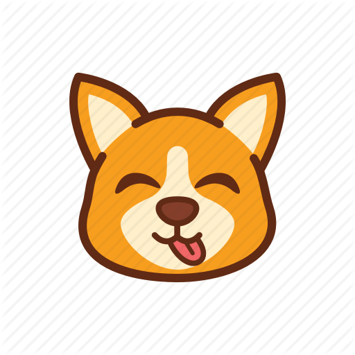 512x512 Adorable, Corgi, Cute, Dog, Emoticon, Expression, Tongue Icon