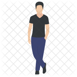 256x256 Adult Icon Of Flat Style