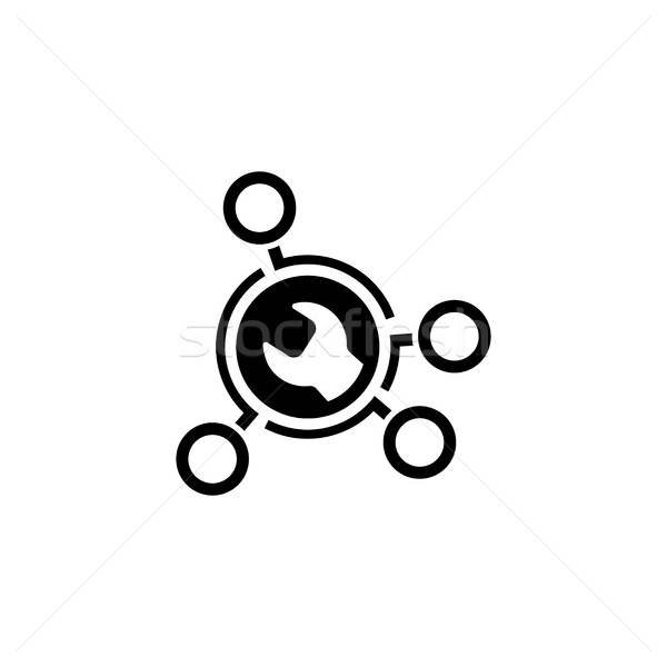 600x600 Advanced Repair Solutions Icon Flat Design Vector Illustration