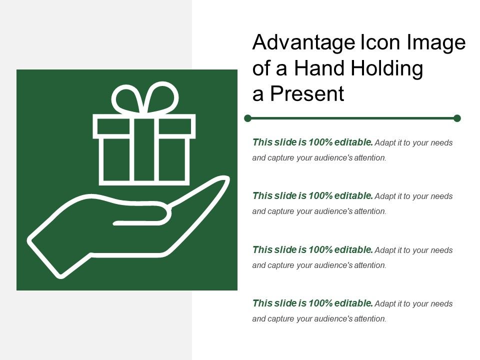 960x720 Advantage Icon Image Of A Hand Holding Presentation Graphics