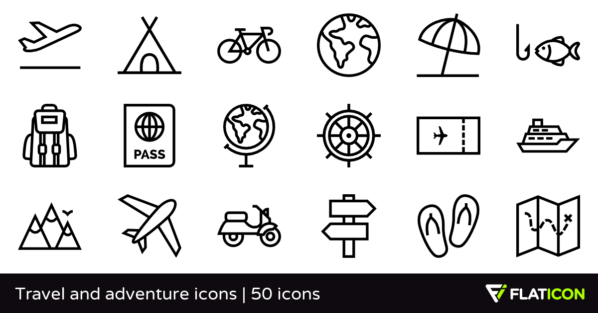 1200x630 Travel And Adventure Icons Free Icons