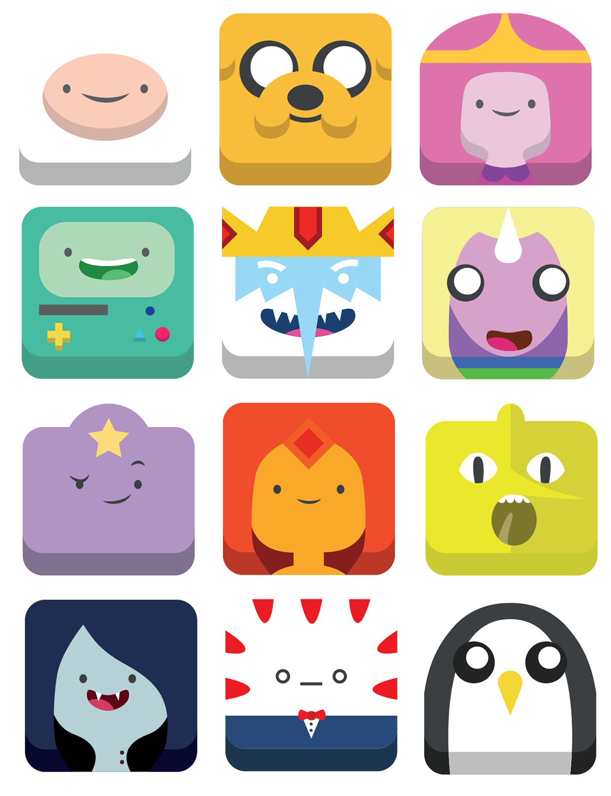 1240x1613 Adventure Time Icons