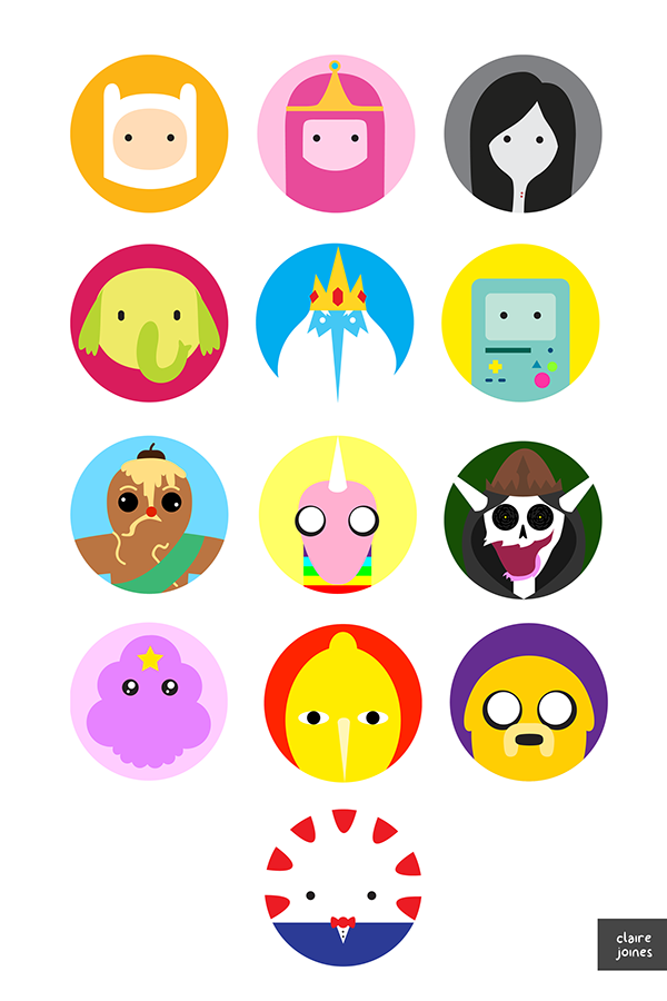 600x900 Adventure Time Vector Icons On Behance