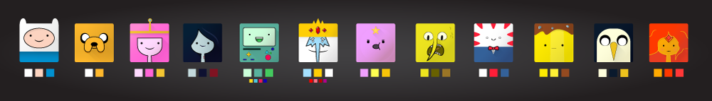 1000x143 Adventure Time Icon Set On Behance