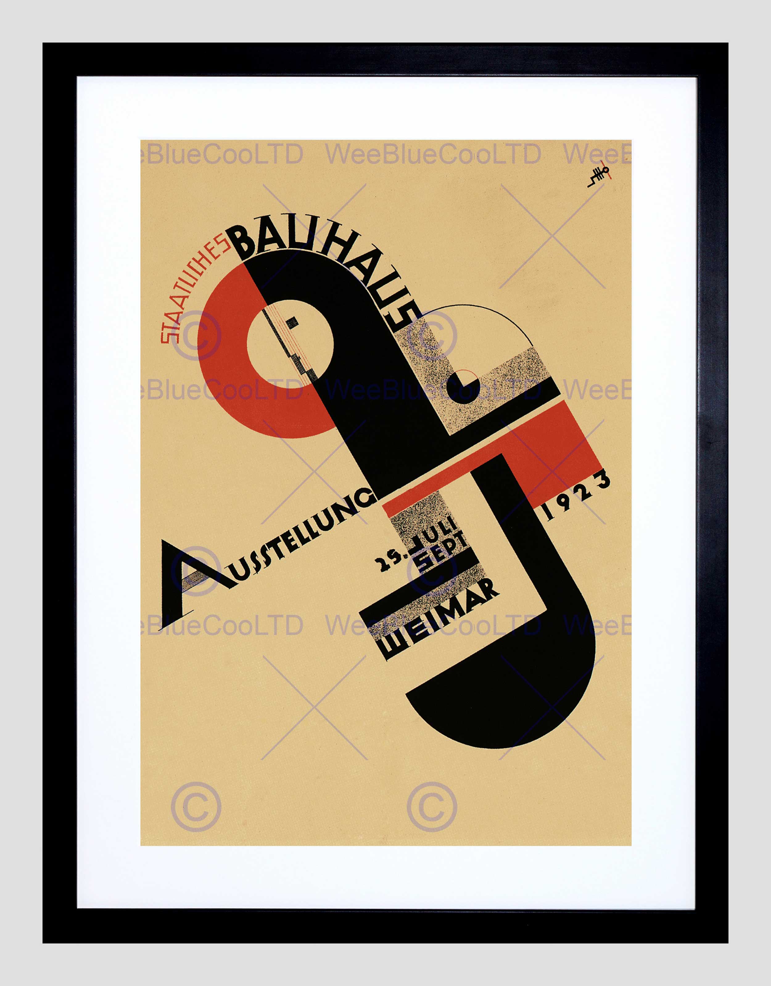 2500x3195 Exhibition Bauhaus Weimar Icon Germany Vintage Retro Advert