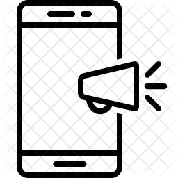 256x256 Mobile Advertising Icon Of Line Style