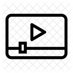 256x256 Video Ads Icon Of Line Style