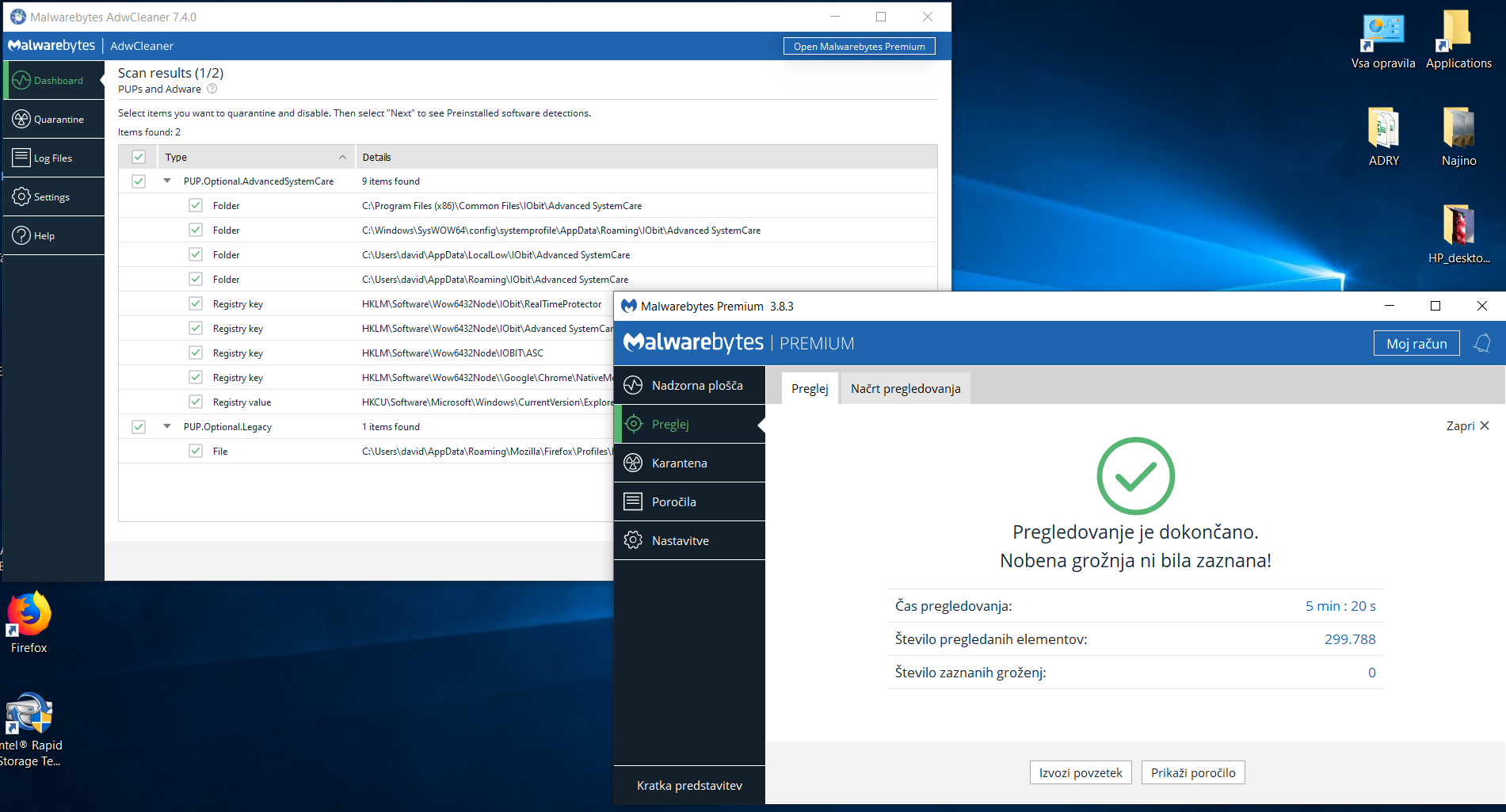 1901x1025 Adw Cleaner Find Adware, Malwarebytes Premium Not