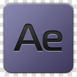 256x256 Icon Adobe After Effects, Purple And Black Ae Logo Transparent