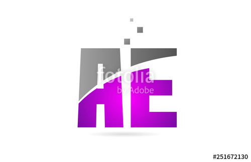 500x323 Pink Grey Alphabet Letter Combination Ae A E For Logo Icon Design