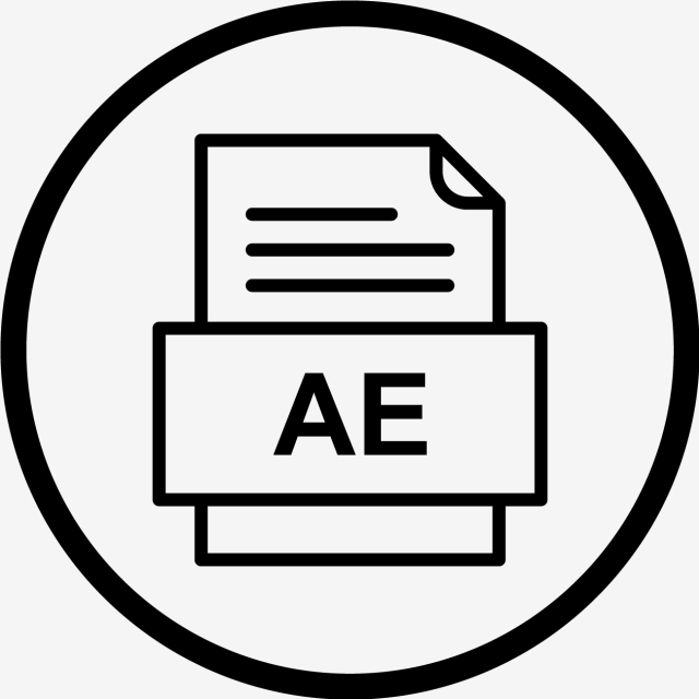 640x640 Ae Document Icon, Ae, Document, Png And Vector