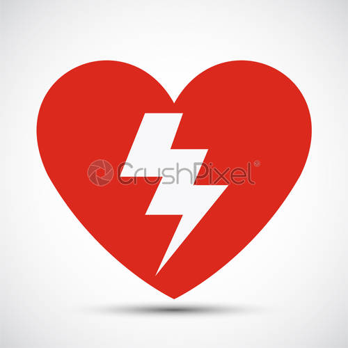 Aed Heart Red Icon Symbol Sign Isolate On White Background, Stock 500x500 Aed Heart Red Icon Symbol Sign Isolate On White Background, Stock