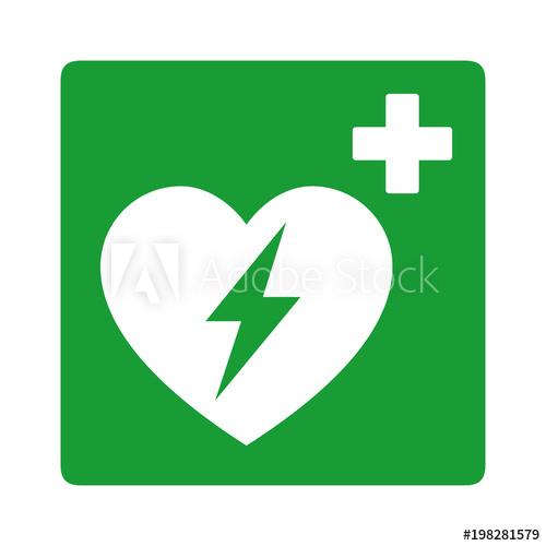 Green Automated External Defibrillator Aed Sign With Heart 500x500 Green Automated External Defibrillator Aed Sign With Heart