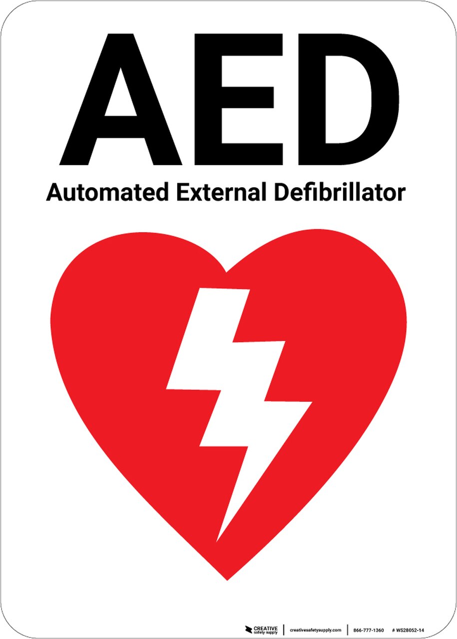Aed Authomated External Defibrillator With Icon Portrait 915x1280 Aed Authomated External Defibrillator With Icon Portrait