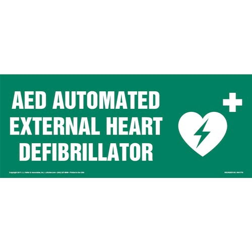Aed Automated External Heart Defibrillator Sign With Icon 500x500 Aed Automated External Heart Defibrillator Sign With Icon