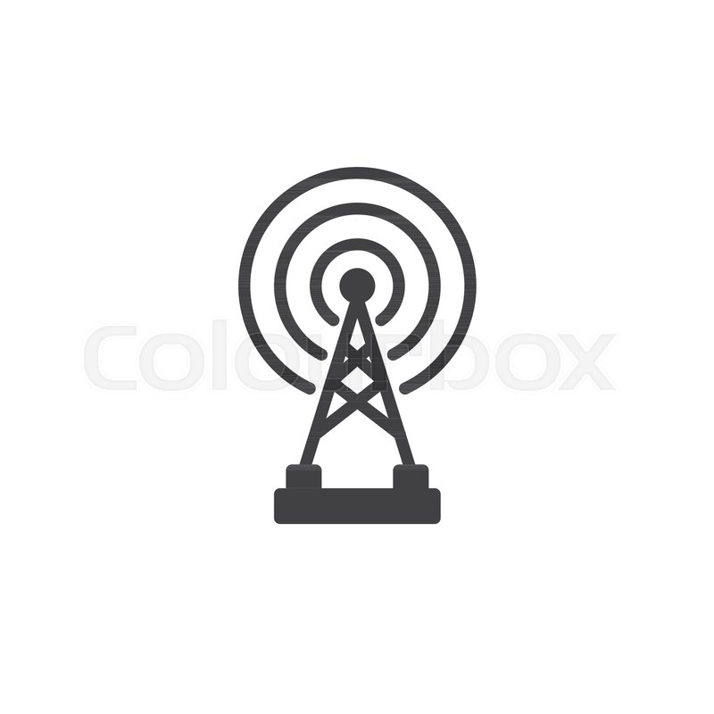 800x800 Radar Wireless Aerial Icon Vector, Stock Vector Colourbox