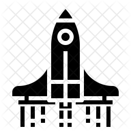 256x256 Spaceship Icon Of Glyph Style