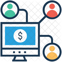 256x256 Affiliate Marketing Icon Of Colored Outline Style