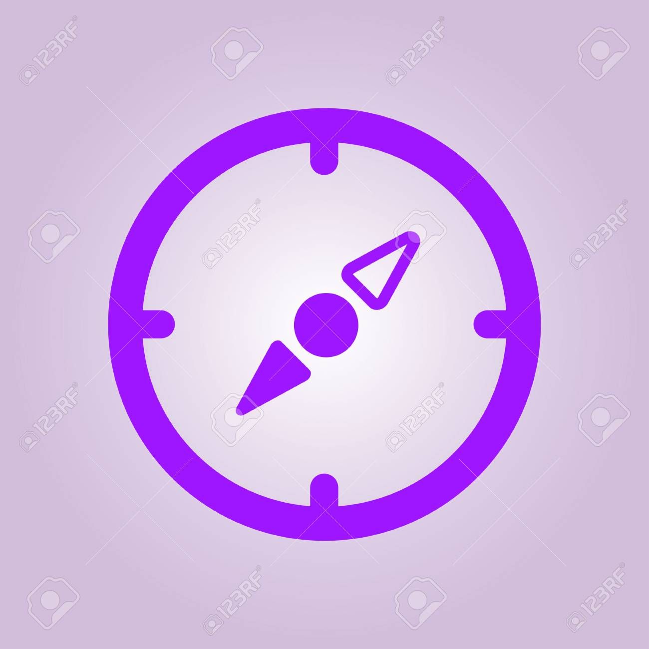 1300x1300 Vector Compass Icon Orientation In The Locality Flat Design