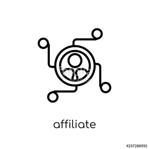 500x500 Affiliate Marketing Icon Trendy Modern Flat Linear Vector
