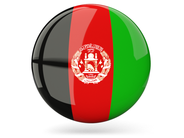 640x480 Glossy Round Icon Illustration Of Flag Of Afghanistan