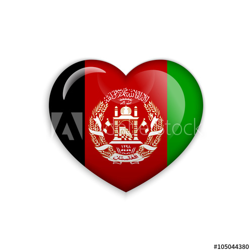 500x500 Love Afghanistan Symbol Heart Flag Icon Vector Illustration