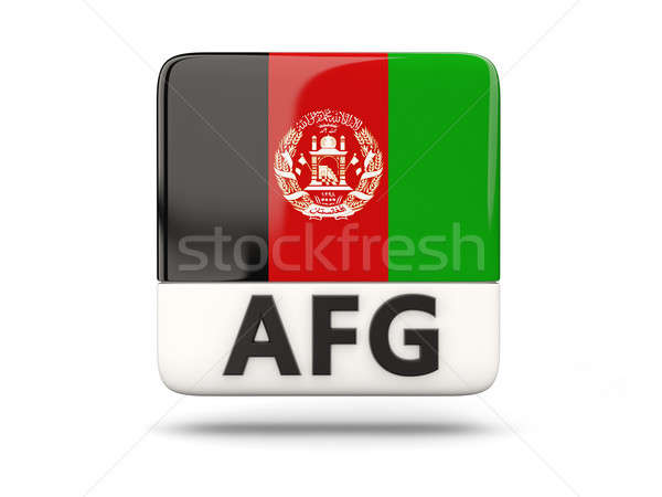 600x450 Square Icon With Flag Of Afghanistan Stock Photo Mikhail