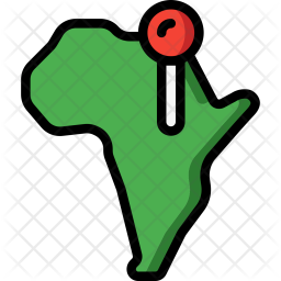256x256 Africa Icon Of Colored Outline Style