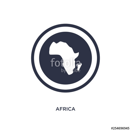 500x500 Africa Icon On White Background Simple Element Illustration