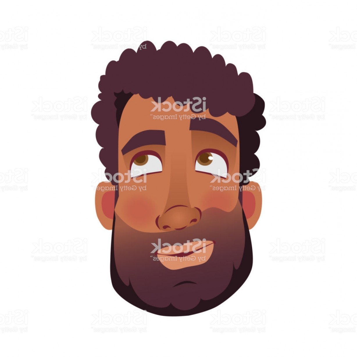 1228x1228 African American Man Icon Face Of African Man Vector Illustrations