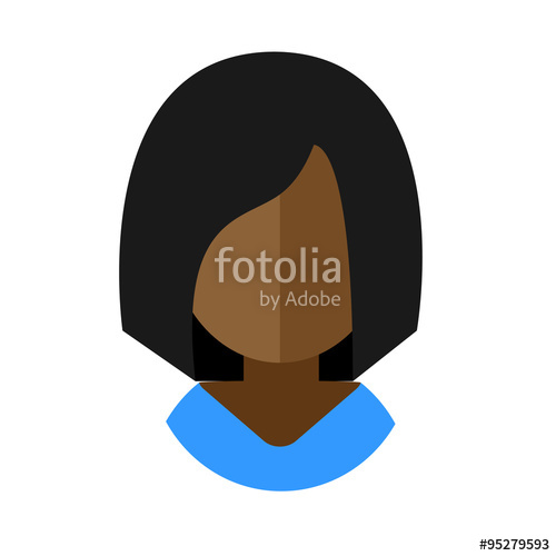 500x500 African American Woman Flat Icon Avatar Stock Image And Royalty