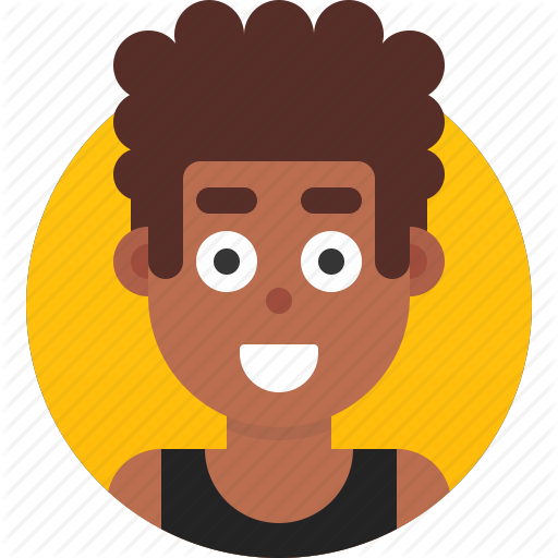 512x512 African American, Avatar, Emotion, Head, Man, Teenager, User Icon