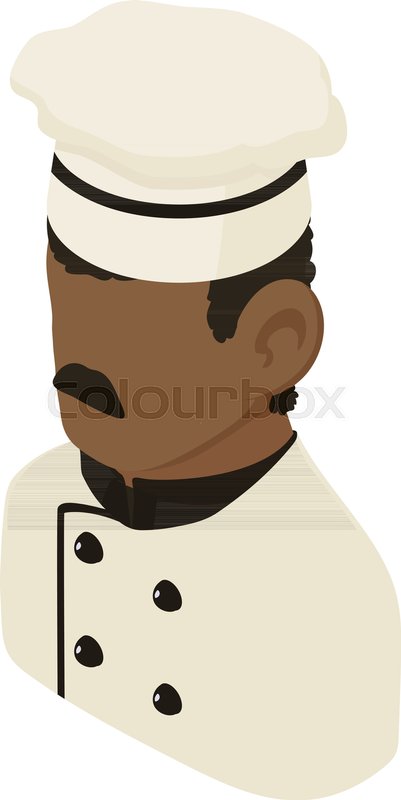 401x800 Chef Man African American Icon Stock Vector Colourbox