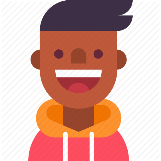 512x512 African, American, Avatar, Guy, Hoodie, Man, Student Icon